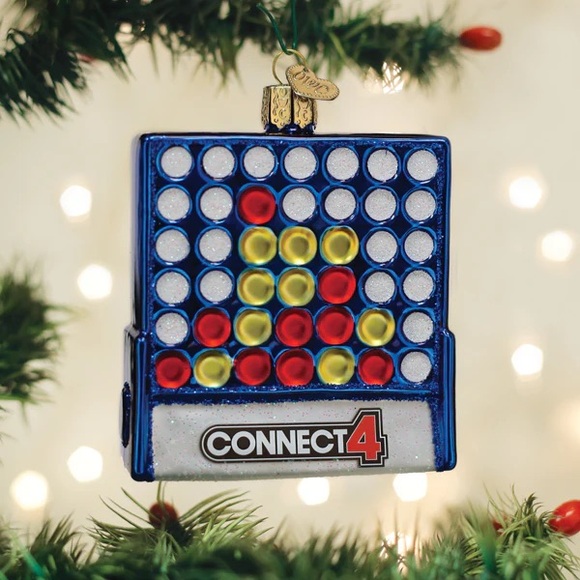 Old World Christmas ‘Connect4’ Game Glass Ornament New With Tags Never Displayed - Picture 4 of 4